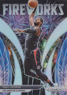 NBA球星卡Prizm2122特卡Fireworks银折凑套#22保罗乔治