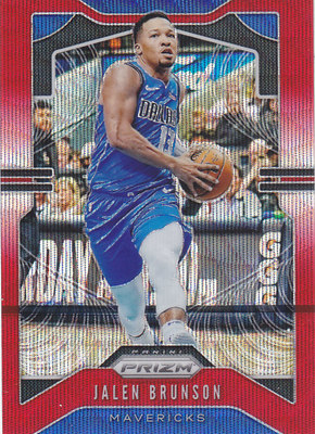 NBA球星卡panini1920Prizm普卡红波纹折射凑套#78贾伦-布伦森