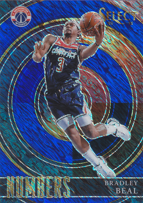 NBA球星卡2021Select特卡shimeer蓝折Numbers凑套#12布拉德利比尔