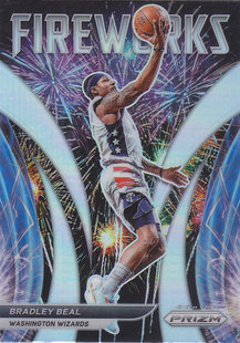 NBA球星卡Prizm2122特卡Fireworks银折凑套#9布拉德利比尔