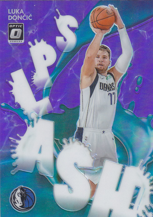 NBA帕尼尼球星卡Optic2021水花特卡Splash紫折凑套#15东契奇