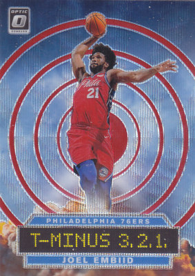 NBA球星卡帕尼尼1920倒计时特卡Optic凑套红波纹#1恩比德