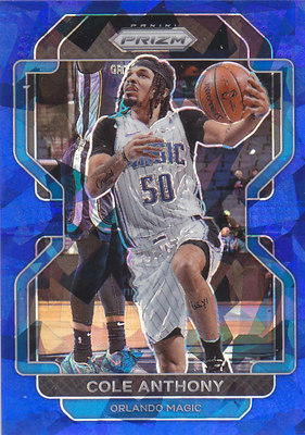 NBA球星卡2122Prizm普卡蓝碎冰折射125编凑套#121科尔安东尼