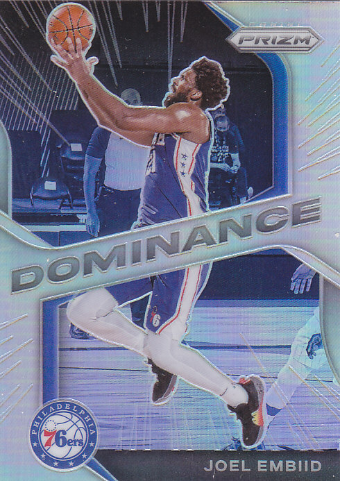 NBA球星卡2021Prizm统治特卡银折#11恩比德