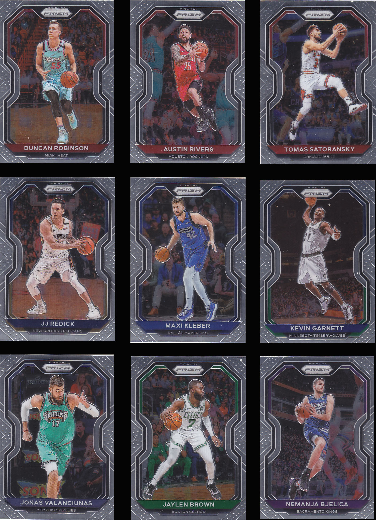 NBA帕尼尼球星卡Prizm2021普卡Base凑套No181-No200