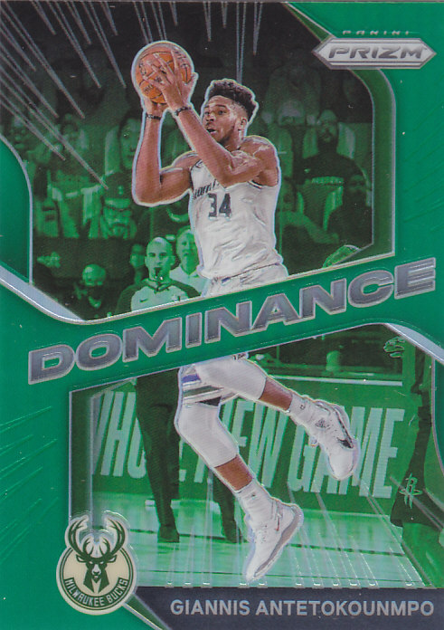 NBA球星卡2021Prizm统治特卡绿折#7字母哥