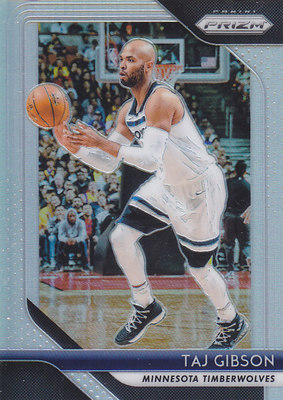 NBA球星卡panini1819Prizm银折#97塔基-吉布森