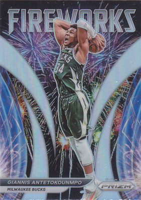 NBA球星卡Prizm2122特卡Fireworks银折凑套#3字母哥