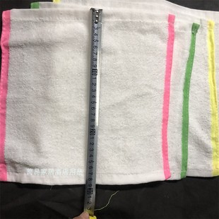 抹布厨房分色花边棉彩边方巾白色蓝边黄边粉边绿边毛巾抹布