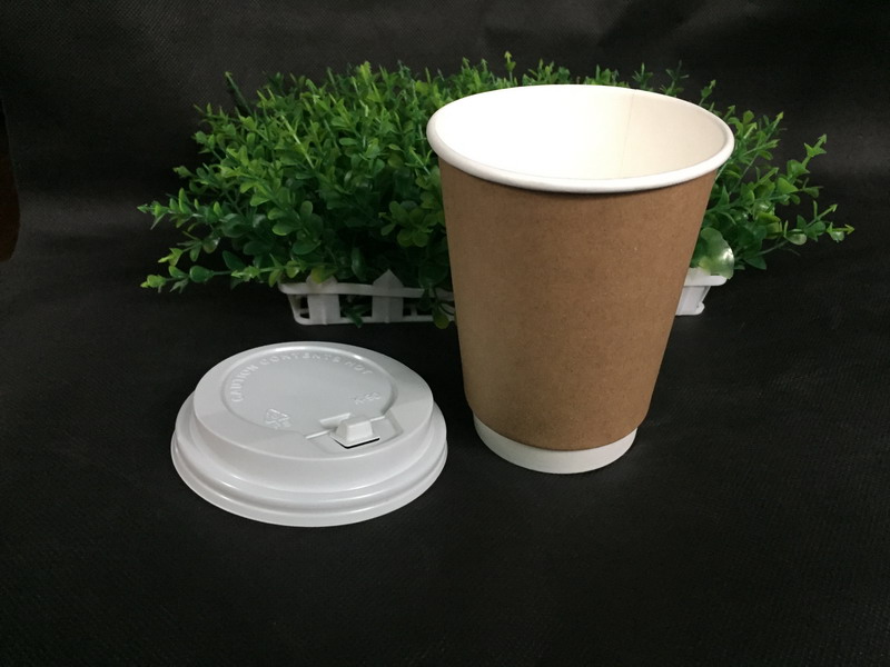 一次性双层隔热奶茶牛皮纸杯