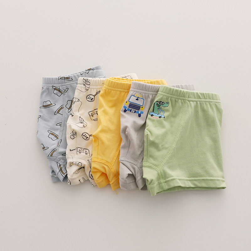 儿童内裤男童纯棉平角短裤卡通宝宝内裤小男孩裤衩不夹屁屁5条装,童装/婴儿装/亲子装,内裤,淘宝优惠券,粉丝福利购,淘宝优惠卷
