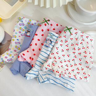 小中大童女小中大童A类四角裤 不夹屁屁 纯棉宝宝平角短裤 女童内裤