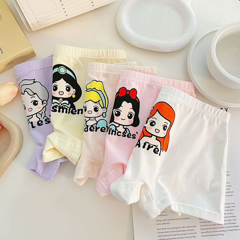 儿童内裤女童纯棉宝宝平角短裤透气舒适四角不夹屁屁底裤衩1-14岁