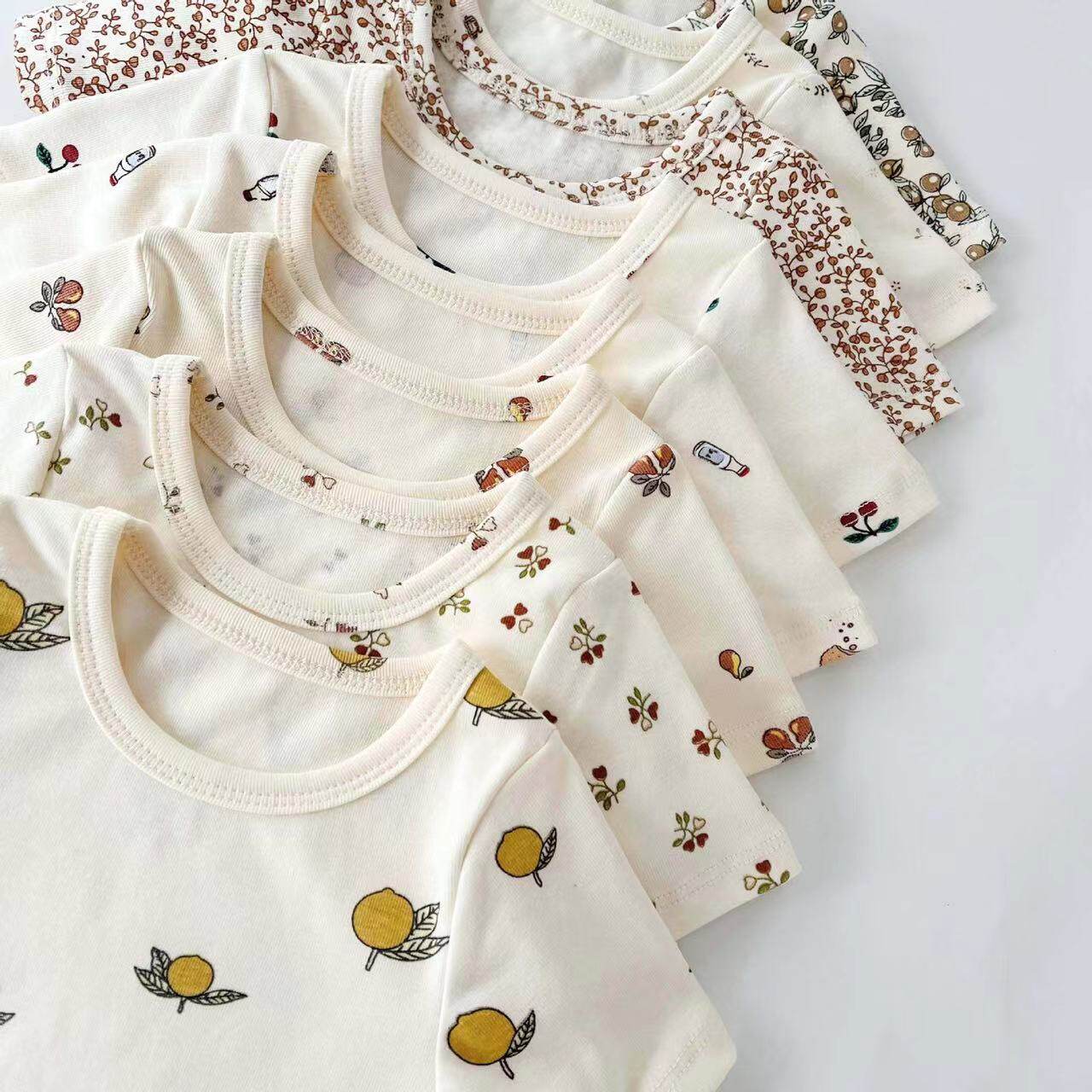 儿童家居服女纯棉宝宝上衣裤子套装夏季新款碎花空调服睡衣中小童