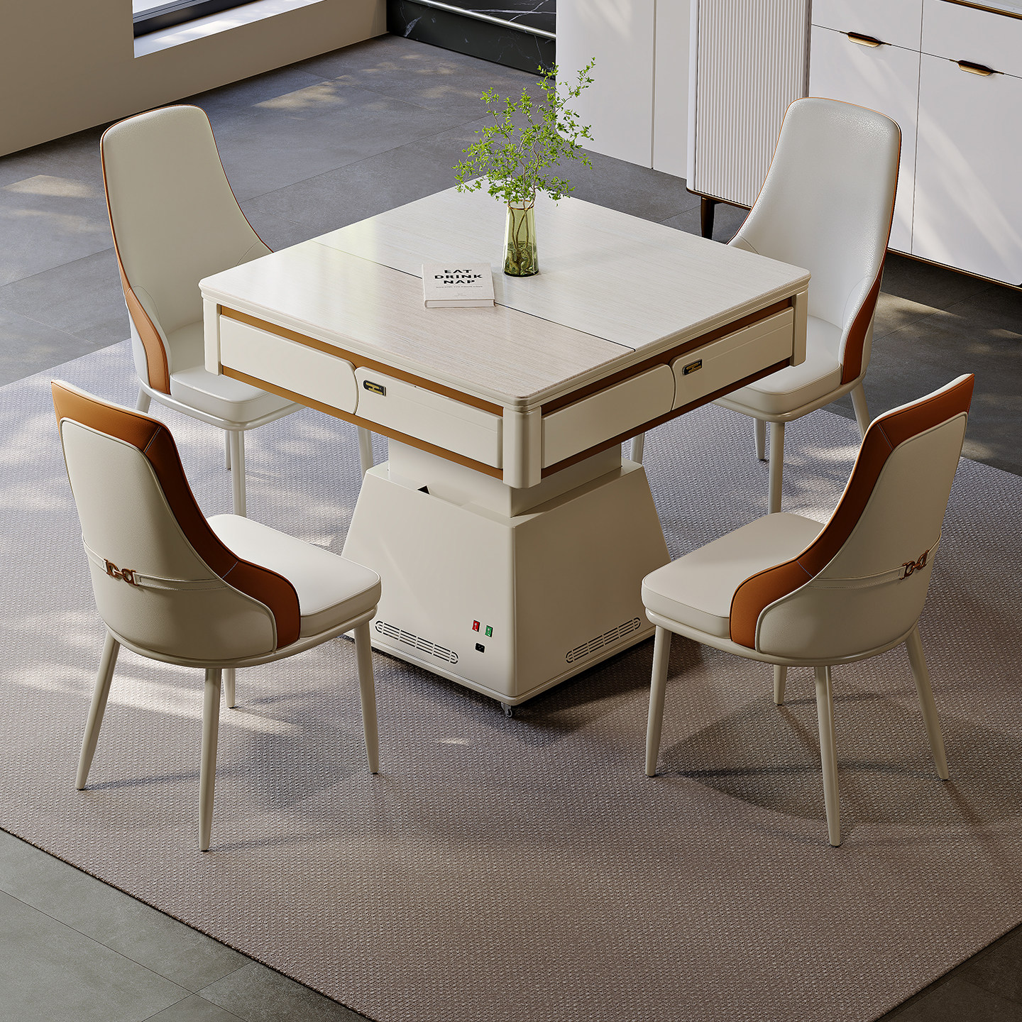 新品可升降麻将桌全自动多功能茶几麻将机两用餐桌一体家用带取暖