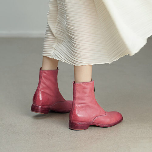 超软水洗马皮guidi马丁靴女秋冬