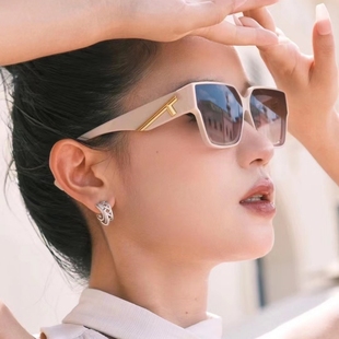李沁同款 高级感防紫外线显瘦墨镜男女 太阳镜时尚 复古潮流防晒韩版