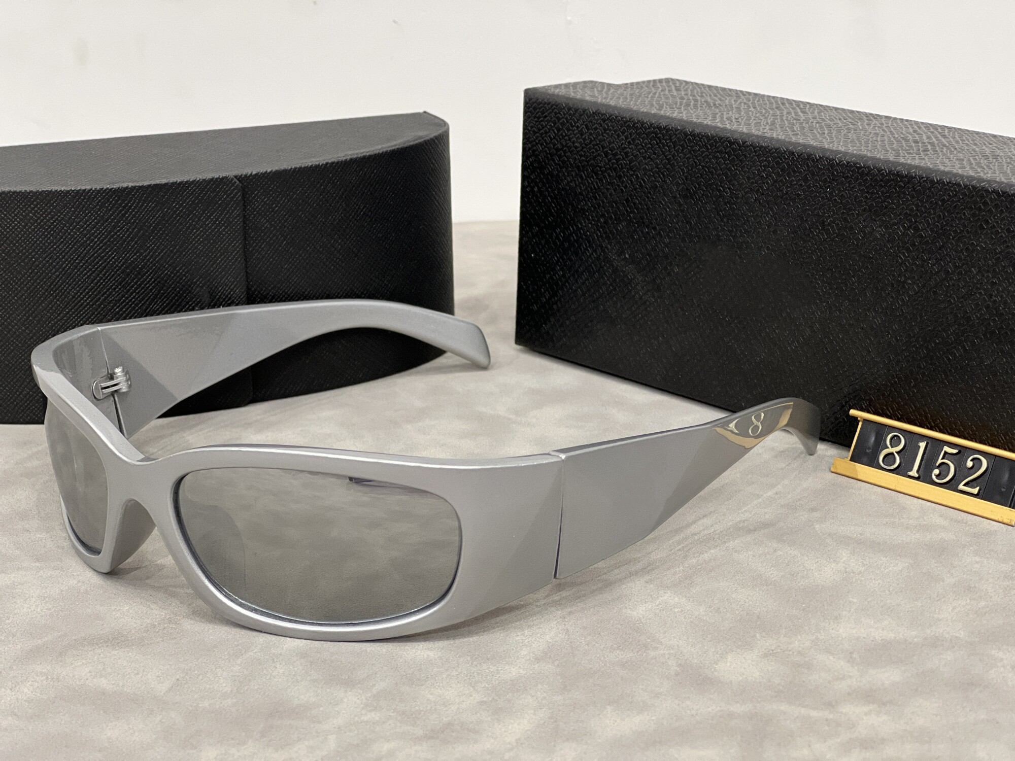 thumbnail for Pujia futuristic sunglasses, women's anti-ultraviolet fashion, hot girl hairband, thin, high-looking, concave sunglasses, men