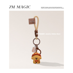 日本MINI线条小狗书包挂饰可爱女生情侣钥匙扣挂绳情侣闺蜜礼物