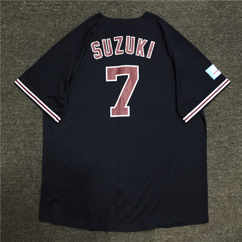 일본 프로 ??야구 유니폼 반팔 남성 및 여성 미국 문자 느슨한 카디건 티셔츠 통기성 저지 힙합 티셔츠 유행 의류