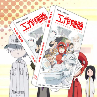 工作细胞明信片 贺卡拍立得照片LOMO小卡片周边礼品珍藏小卡