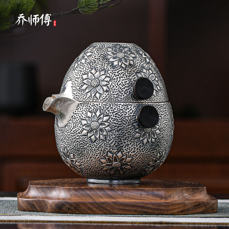 乔师傅日式999纯银便携快客杯