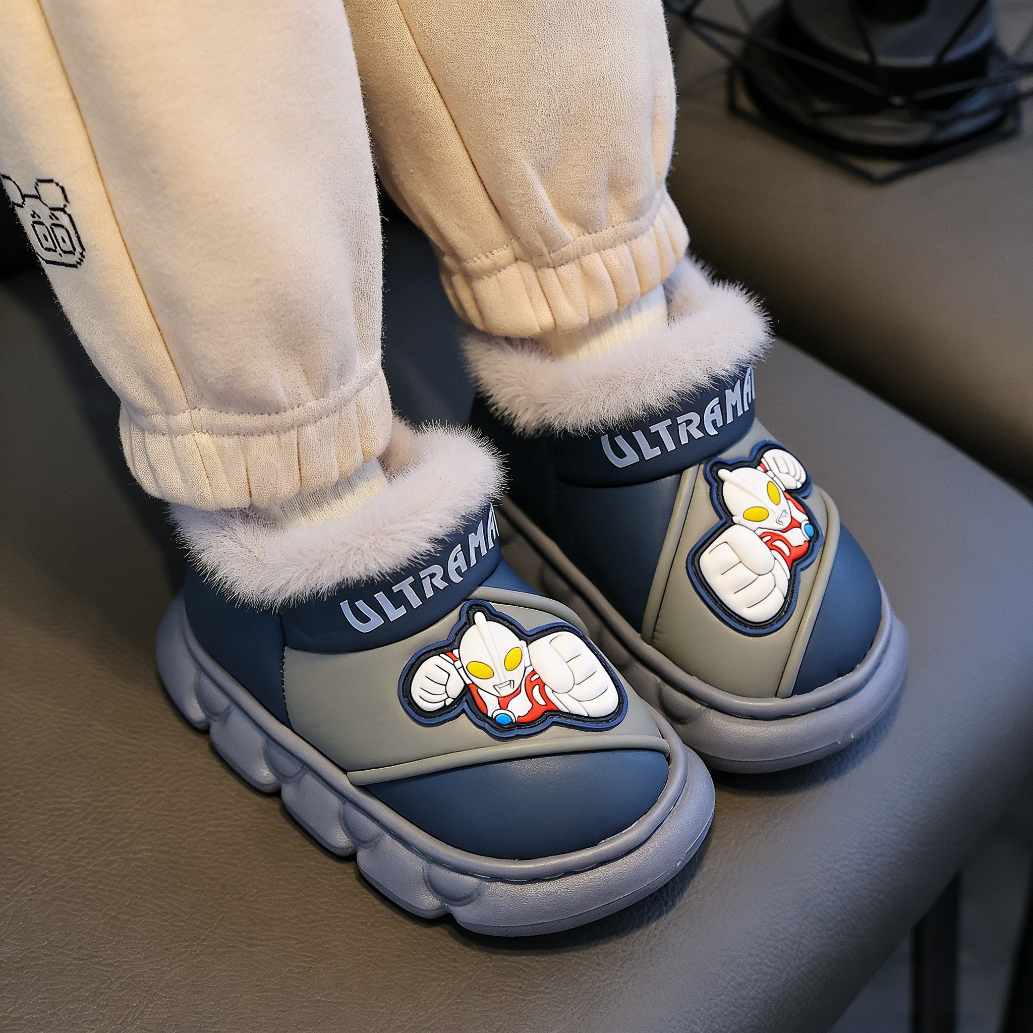 奥特曼儿童棉拖鞋男童包跟冬季室内居家宝宝防水保暖男孩棉鞋外穿,居家布艺,居家棉拖/棉鞋,淘宝优惠券,粉丝福利购,淘宝优惠卷