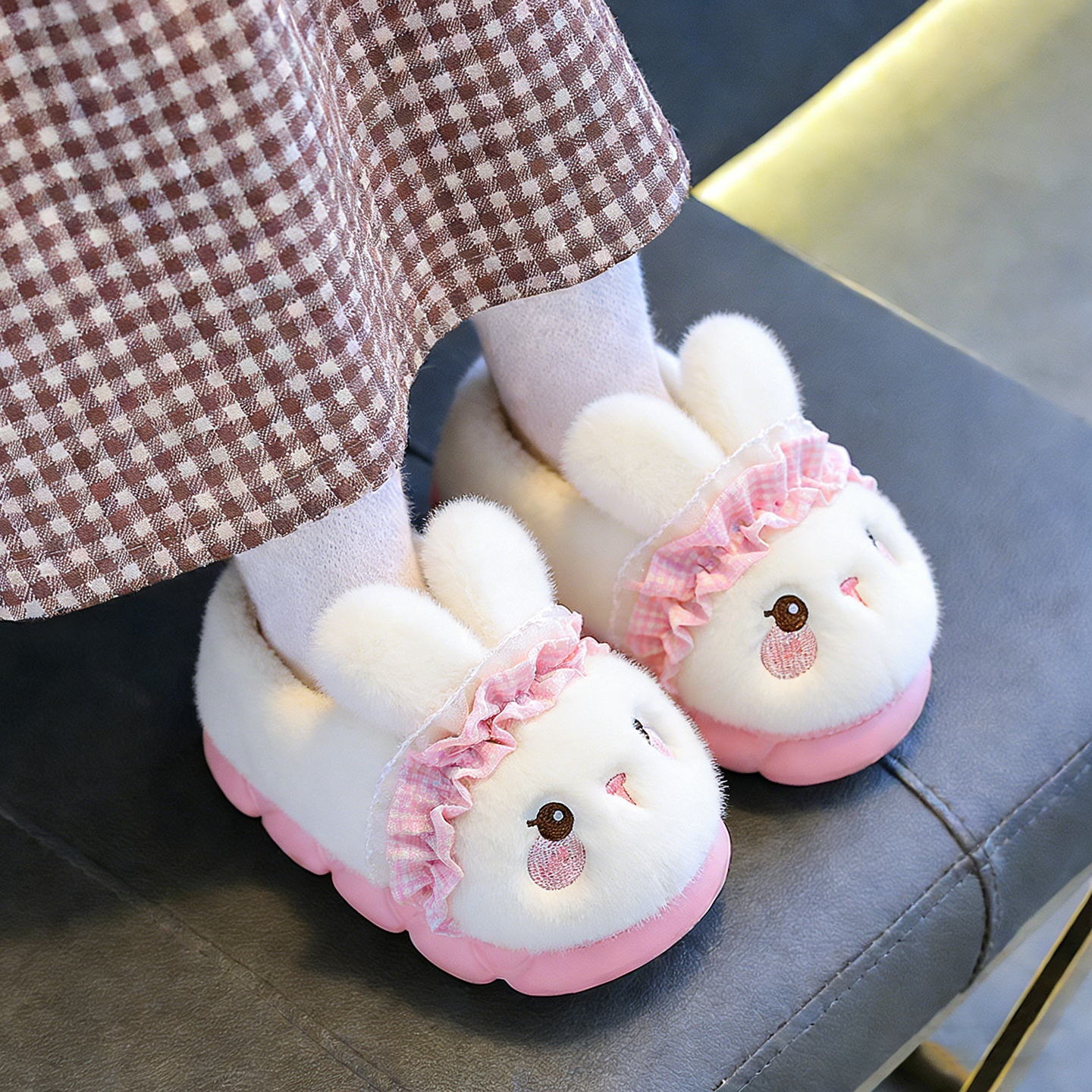 儿童棉拖鞋女童包跟2025新款冬季可爱女孩家居室内宝宝拖鞋秋冬天,居家布艺,居家棉拖/棉鞋,淘宝优惠券,粉丝福利购,淘宝优惠卷
