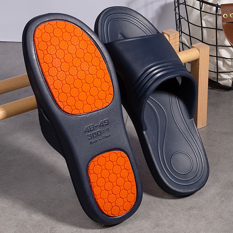 拖鞋男士夏季老人防滑室内家居静音大尺码浴室洗澡家用老年人凉拖