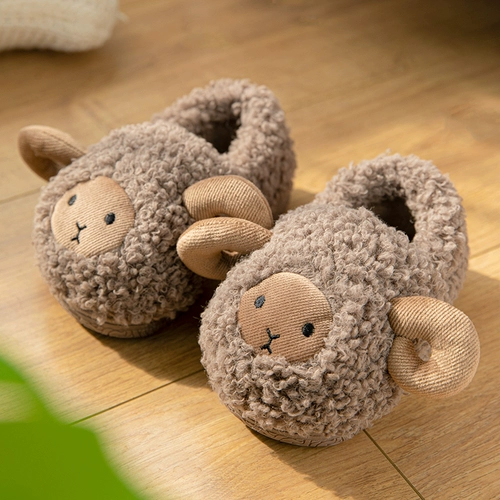 Детские демисезонные мультяшные тапочки для мальчиков, зимняя удерживающая тепло нескользящая обувь