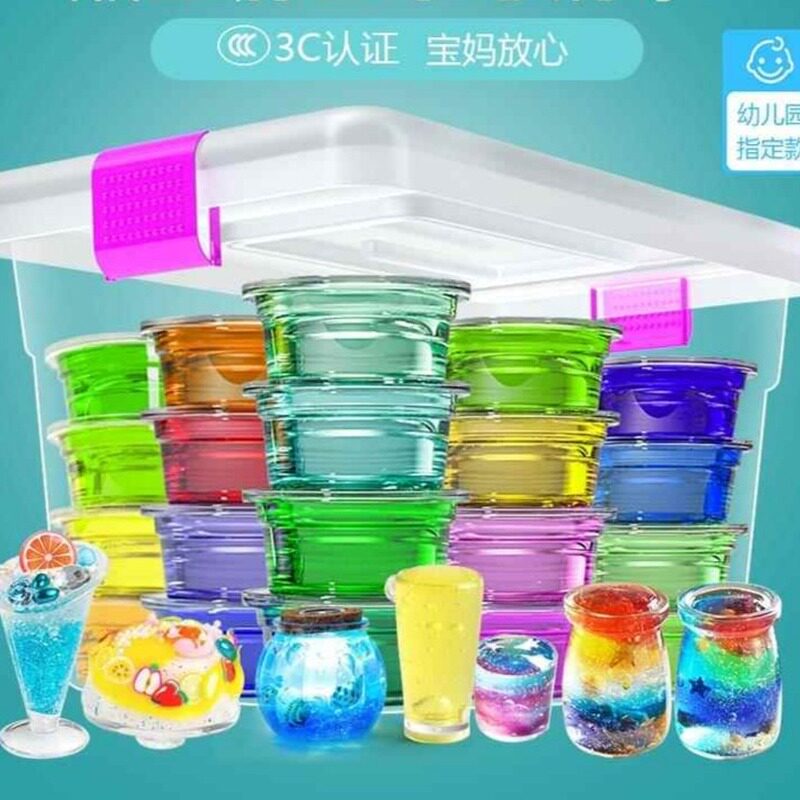 史莱姆起泡胶水晶泥透明彩泥超轻粘土玩具diy手工无毒儿童食品级图片