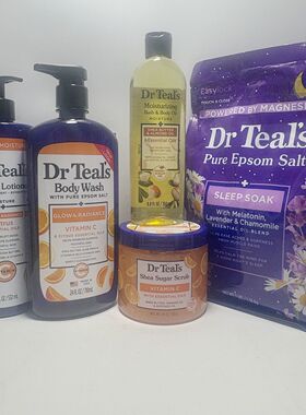 现货美国Dr. Teal's泻盐沐浴露柑橘薰衣草芦荟ve保湿滋润舒缓亮肤