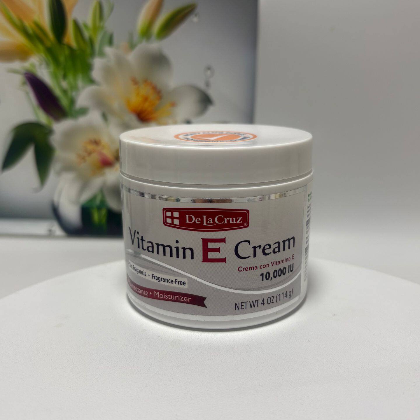 现货美国De La Cruz维生素E芦荟乳木果保湿面霜滋润修复干燥114g