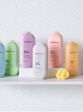 现货美国method men沐浴露中性滋润保湿玫瑰牡丹 蓝甘菊薰衣草532