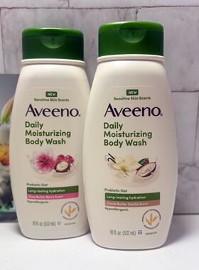 美国Aveeno乳木果树莓香草沐浴露