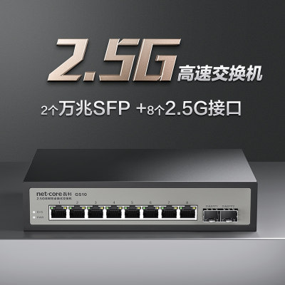 磊科8口2.5G交换机2个万兆光口