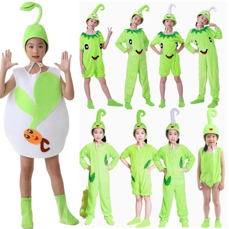 儿童拔苗助长豆芽禾苗小草演出服