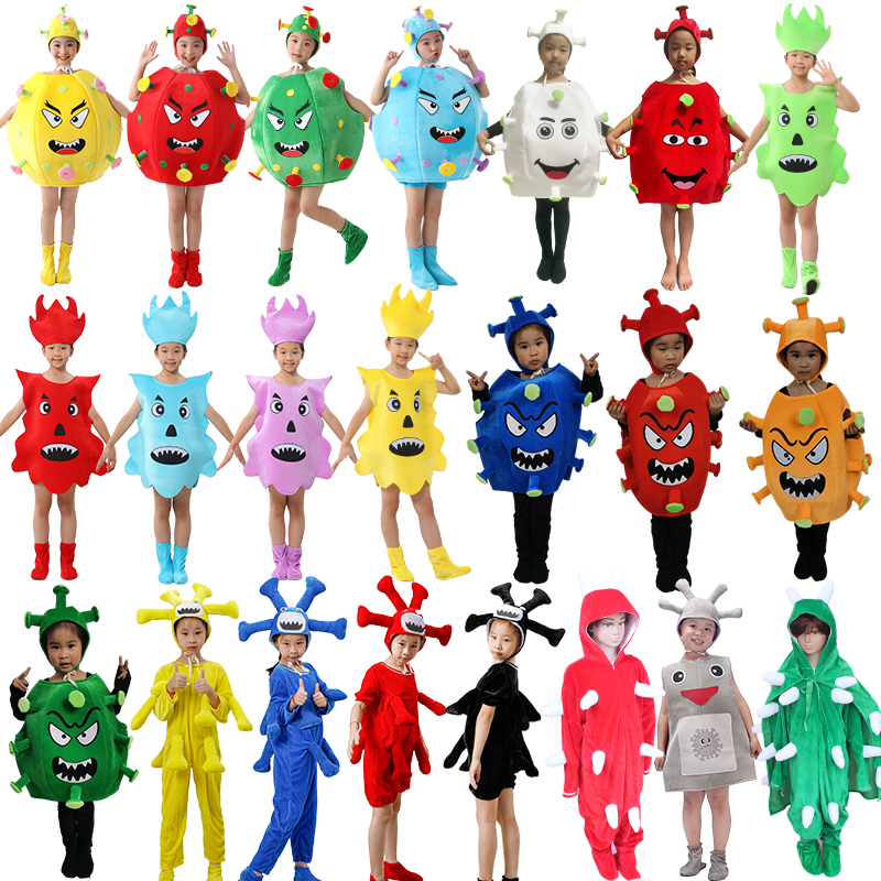 儿童预防病毒细菌卡通表演演出服