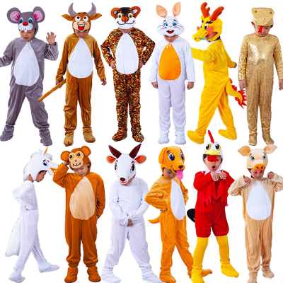 六一儿童动物十二生肖猪狗老虎