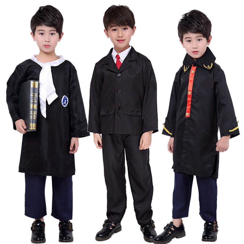 儿童职业工作角色体验服幼儿园区域表演出服法官律师书记扮演服装