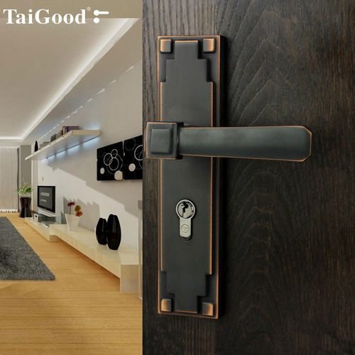 全铜简欧房门锁35-50mm铜门锁