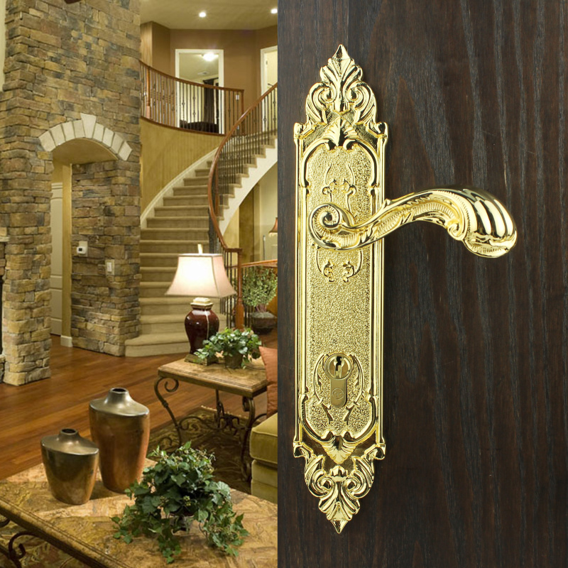 世连泰好纯铜欧式室内门锁