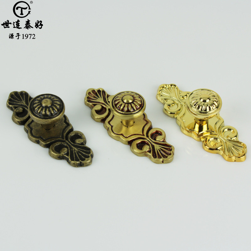 世连泰好铜锁 抽屉拉手 实心全铜欧式柜门小拉手 HK 105-2