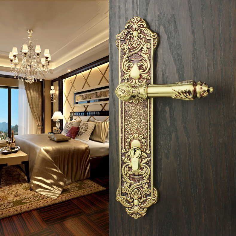 泰好铜锁 世连泰好 黄铜室内门锁 全铜欧式大门锁 LM 9785