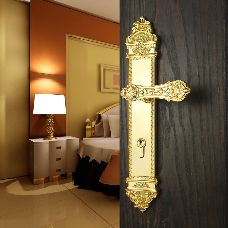 泰好铜锁 世连泰好 黄铜室内门锁 全铜简欧式大门锁LM 598