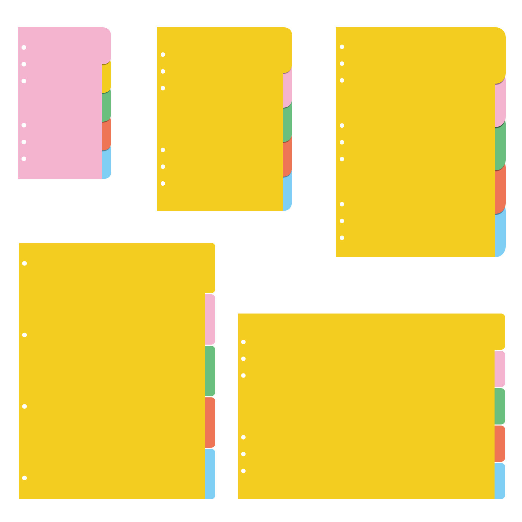 高档彩色分页纸b5a4a5a6活页记事本替芯分类隔页纸工作管理索引纸