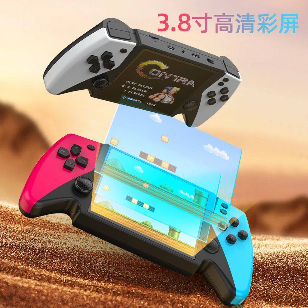 高清掌上游戏机3.8寸掌机666游戏大屏幕怀旧俄罗斯方块便携经典