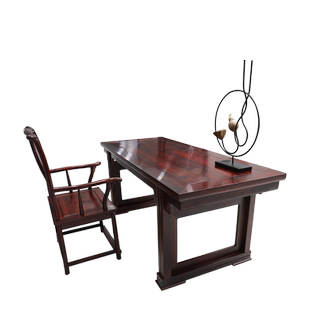 红木画桌 印尼黑酸枝画案书桌 阔叶黄檀画图桌中式书房办公作图桌