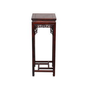 红木家具印尼黑酸枝花架盆景架置物架阔叶黄檀花几中式实木花架