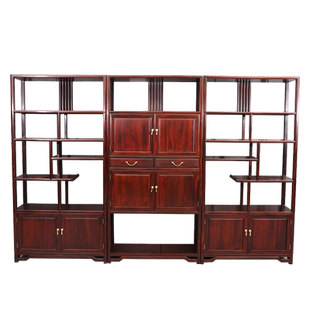红木家具印尼黑酸枝中式书柜博古架多宝阁阔叶黄檀实木古董展示架
